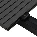 vidaXL Panneaux de terrasse solides et accessoires WPC 20 m² 4 m Noir