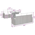 vidaXL Ensemble de canapé de jardin 7 Pièces Marron 100 x 55 x 73 cm