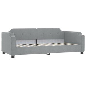 vidaXL Lit de repos sans matelas gris clair 90x200 cm tissu