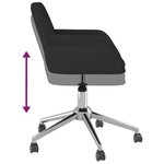 vidaXL Chaise pivotante de bureau Noir Tissu