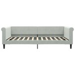 vidaXL Lit de jour avec gigogne sans matelas gris clair 100x200 cm