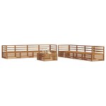 vidaXL Ensemble de canapés d'extérieur 9 Pièces Naturel