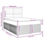 vidaXL Sommier à lattes de lit avec matelas Marron foncé 160x200 cm