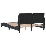 vidaXL Cadre de lit sans matelas noir 140x190 cm velours
