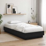 vidaXL Cadre de lit avec LED Chêne noir 80 x 200 cm Bois d'ingénierie
