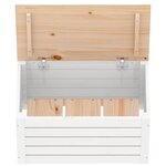 vidaXL Boîte de rangement Blanc 59 5x36 5x33 cm Bois massif de pin
