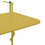 vidaXL Table Suspendue de Balcon Doré 60 x 39 x 65 cm Acier