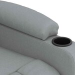 vidaXL Fauteuil électrique de massage Gris clair Tissu