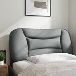 vidaXL Coussin de tête de lit Hvar gris clair 90 cm tissu