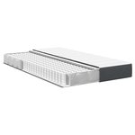 vidaXL Matelas de Lit avec matelas Gris 120 x 200 cm tissu