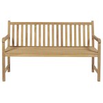 vidaXL Banc de jardin avec coussin gris 150 cm Bois de teck massif