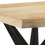 vidaXL Table de salle à manger 120x60x76 cm Bois solide de manguier