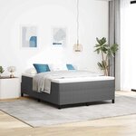vidaXL Cadre de lit Gris clair 160 x 200 cm Tissu en velours côtelé