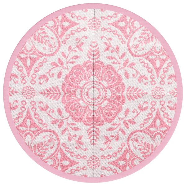 vidaXL Tapis d'extérieur ARAKIL rose Ø120 cm PP