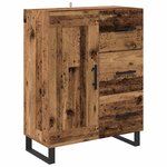 vidaXL Haut Armoire 2 Pièces Bois Ancien Bois Aggloméré et Verre