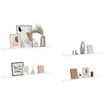 vidaXL Étagère Murale avec étagère 4 Pièces Marbre blanc 100 x 9 x 3 cm