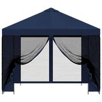 vidaXL Abri de jardin avec parois 3 x 3 m Bleu Polyester et Acier
