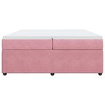 vidaXL Sommier à lattes de lit avec matelas Rose 200x200 cm Velours