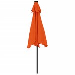 vidaXL Parasol de jardin avec mât en acier terre cuite 225x225x212 cm