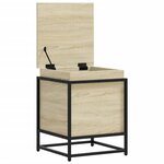 vidaXL Boîte de rangement avec couvercle chêne sonoma bois ingénierie