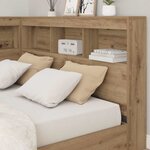 vidaXL Tête de lit de rangement avec étagère Chêne artisanal 120 cm