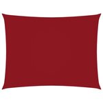 Vidaxl voile de parasol tissu oxford rectangulaire 2x2 5 m rouge
