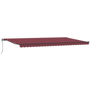 vidaXL Auvent rétractable automatique bordeaux 600x300 cm