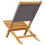 vidaXL Chaises de jardin pliantes lot de 8 tissu et bois massif