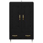 vidaXL Haut Armoire Chêne noir 69 5 x 31 x 115 cm Bois d'ingénierie