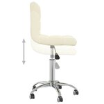 vidaXL Chaise pivotante de salle à manger Crème Tissu