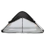 DERYAN Tente-lit avec moustiquaire escamotable 200x90x110 cm Noir