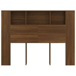 vidaXL Armoire de tête de lit Chêne marron 140x18 5x104 5 cm