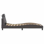 vidaXL Cadre de lit Viana sans matelas gris 100x200 cm similicuir