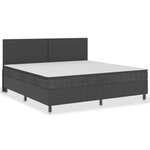 vidaXL Sommier à lattes de lit Gris foncé Tissu 200x200 cm
