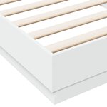 vidaXL Cadre de lit blanc 90x200 cm bois d'ingénierie