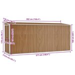 vidaXL Abri de jardin mural marron 118 x 382 x 178 cm Acier galvanisé