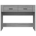 vidaXL Table console Sonoma gris 100x39x75 cm Bois d'ingénierie