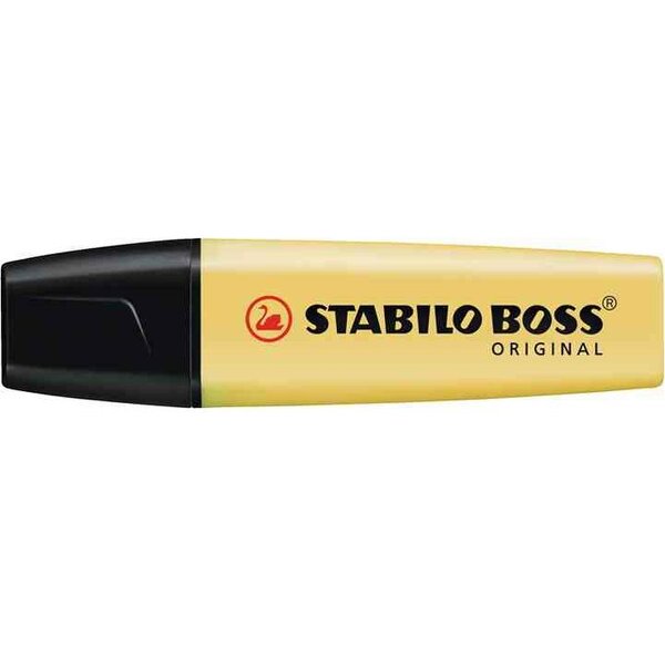 Surligneur BOSS ORIGINAL Pastel Pointe Biseautée 2-5 mm Jaune Pastel STABILO