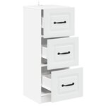 vidaXL Armoire à tiroirs Blanc 33 x 34 5 x 87 cm Bois d'ingénierie