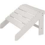 Tectake Lot de 2 chaises de jardin Janis avec 2 repose-pieds Joplin - blanc