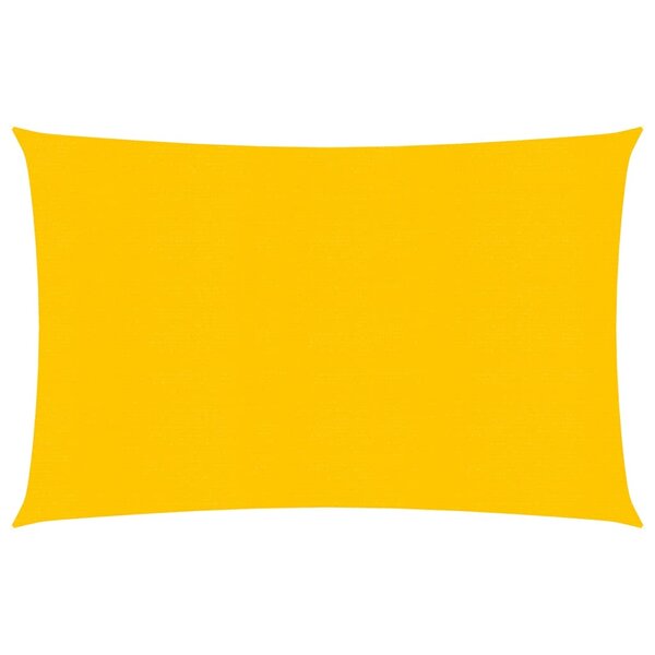 vidaXL Voile d'ombrage 160g/m² rectangulaire jaune 3 5x4 5 m PEHD