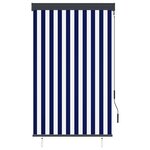 vidaXL Store roulant d'extérieur 100x250 cm Bleu et blanc