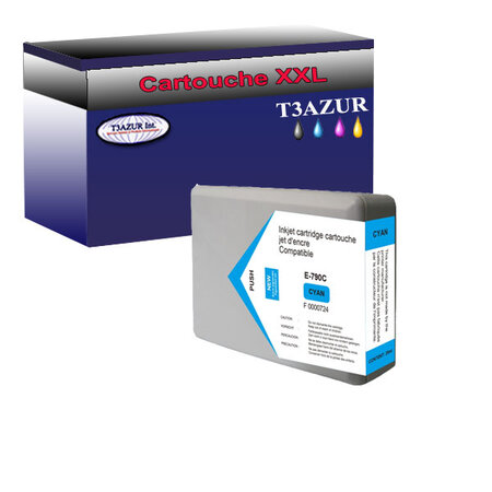Cartouche Compatible pour Epson T7902 / T7912 (79XL) Cyan - T3AZUR