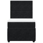 vidaXL Sommier à lattes de lit avec matelas Noir 100x200 cm Velours