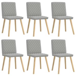 vidaXL Chaises à manger lot de 6 gris nuage tissu