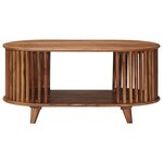 vidaXL Table basse faite main Marron Teck 85 x 50 x 40 cm