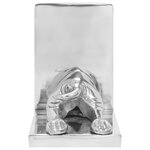 Serre-livres vidaXL 2 Pièces Argent 12x15x18 cm Aluminium Chien