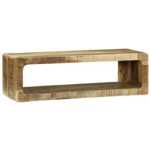 vidaXL Meuble TV 80x30x25 cm Bois massif Bois de manguier rugueux