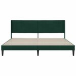 vidaXL Cadre de lit avec tête de lit Vert foncé 180 x 200 cm Velours