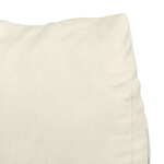vidaXL Coussin de Dos Crème 60 x 20 x 50 cm Tissu en velours côtelé